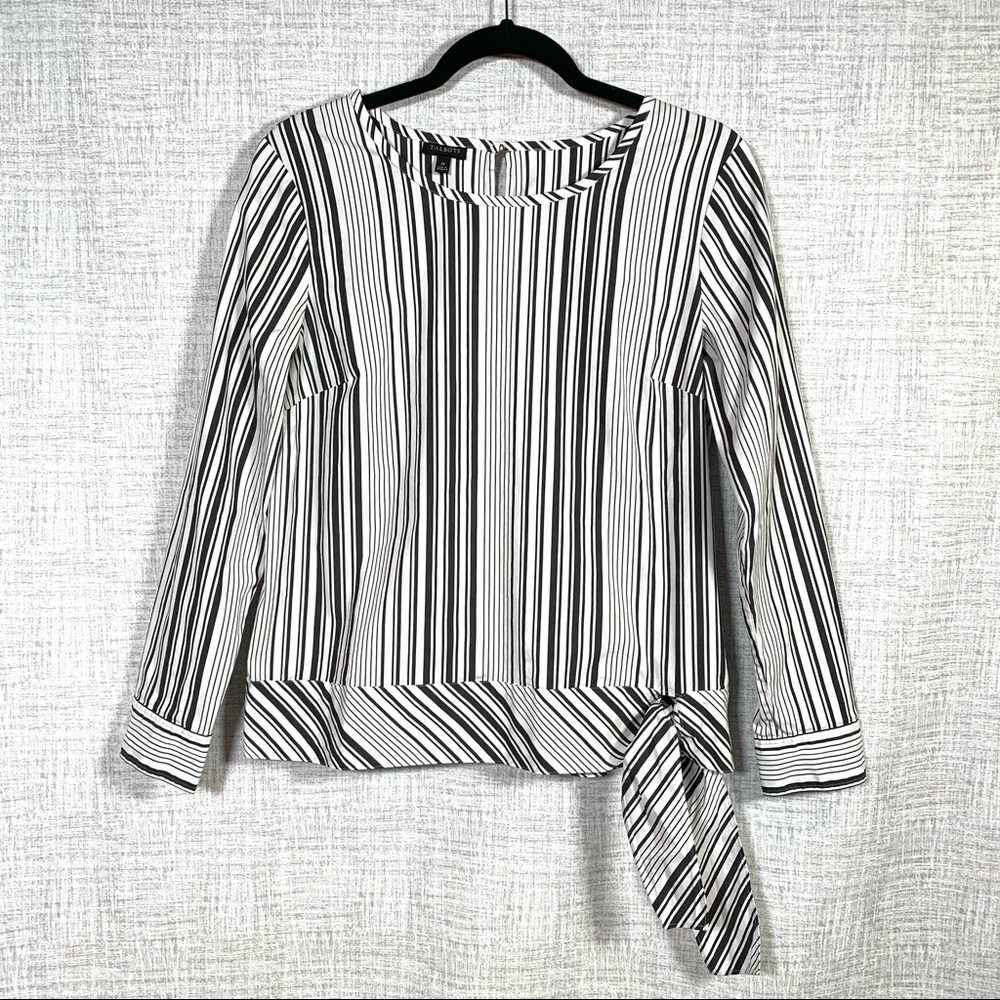 Talbots Striped Blouse with Tie